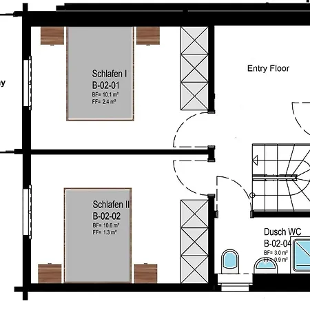 Chalé 3-schlafzimmer Eichhorn****, Fee 1800m *