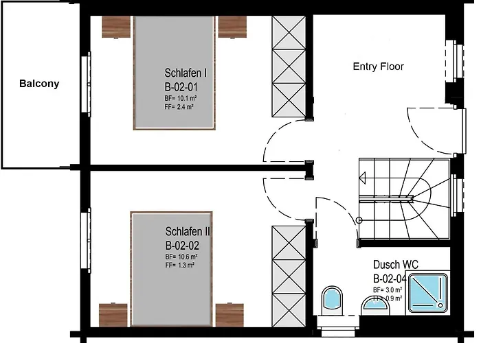 木屋 3-schlafzimmer Eichhorn****, Fee 1800m *